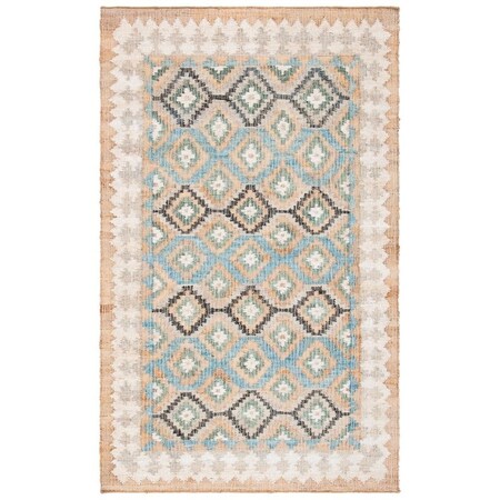 Safavieh 6 x 9 ft. Kilim Flat Weave Rectangle Area Rug Blue & Ivory KLM756M-6